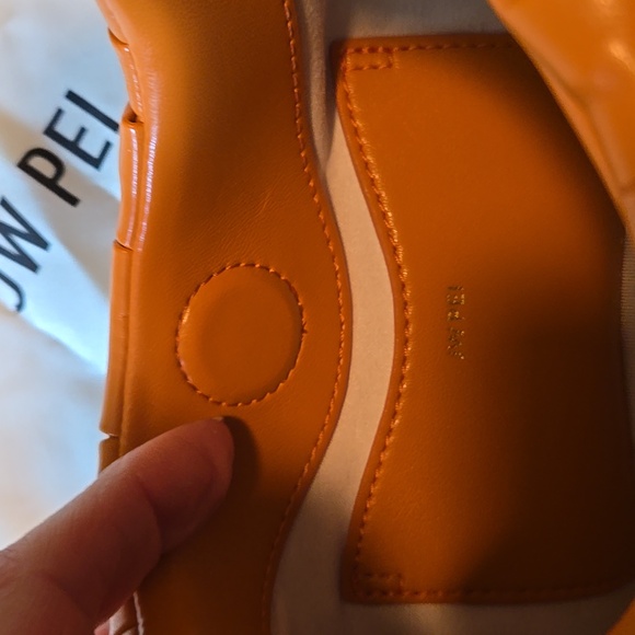 JW PEI Gabbi Ruched Vegan Leather Hobo Bag Burnt Orange Top Handle Dust Bag - Picture 11 of 12